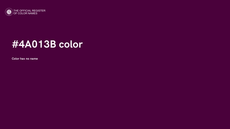 #4A013B color image