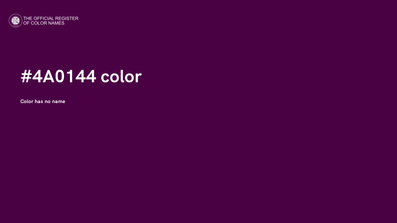 #4A0144 color image