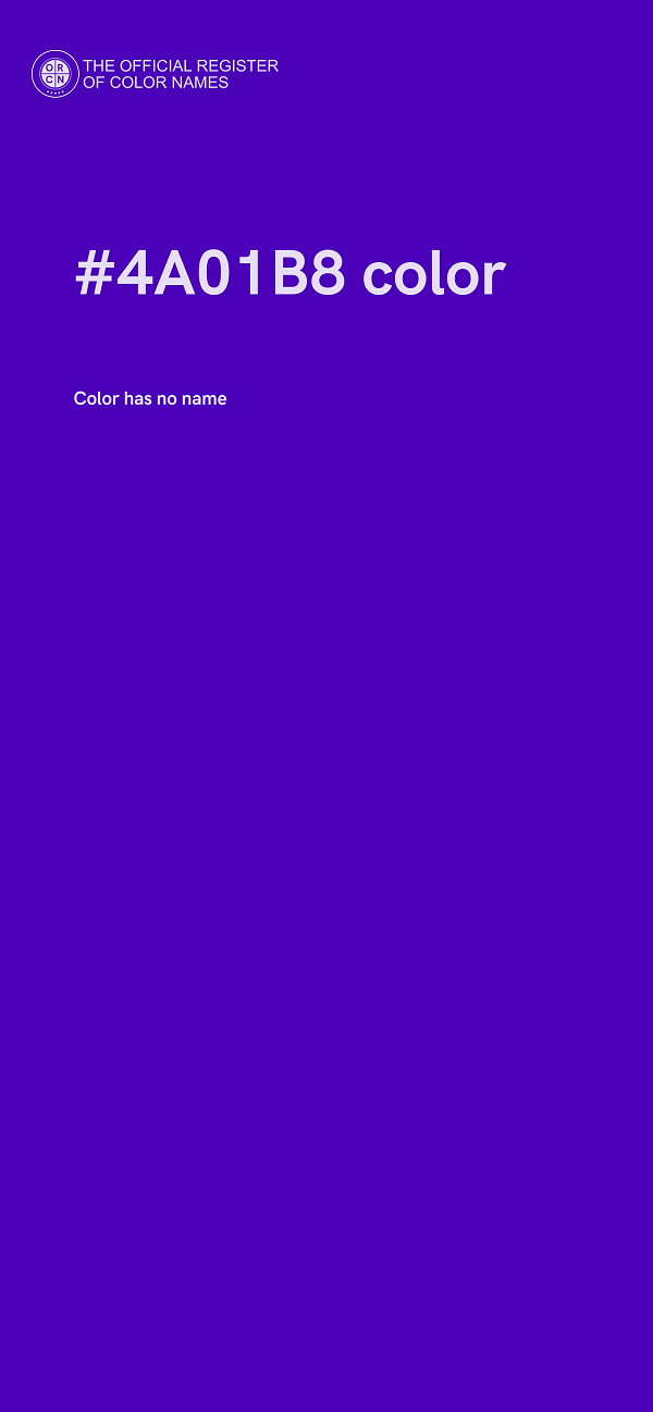 #4A01B8 color image