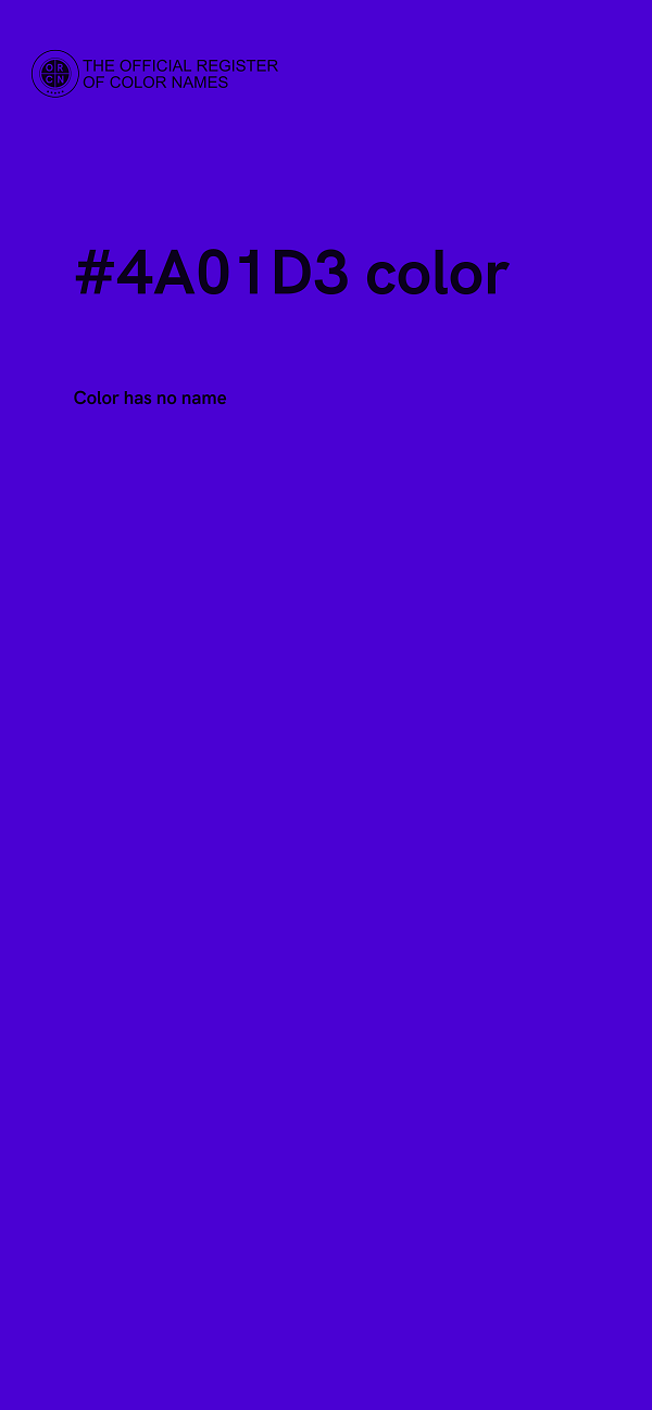 #4A01D3 color image