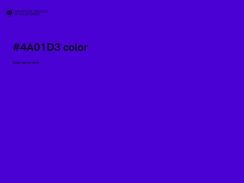 #4A01D3 color image