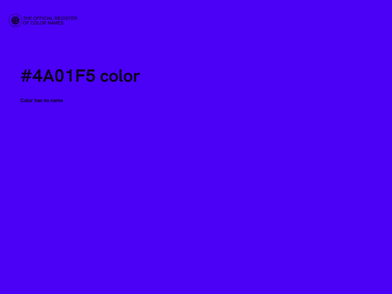 #4A01F5 color image