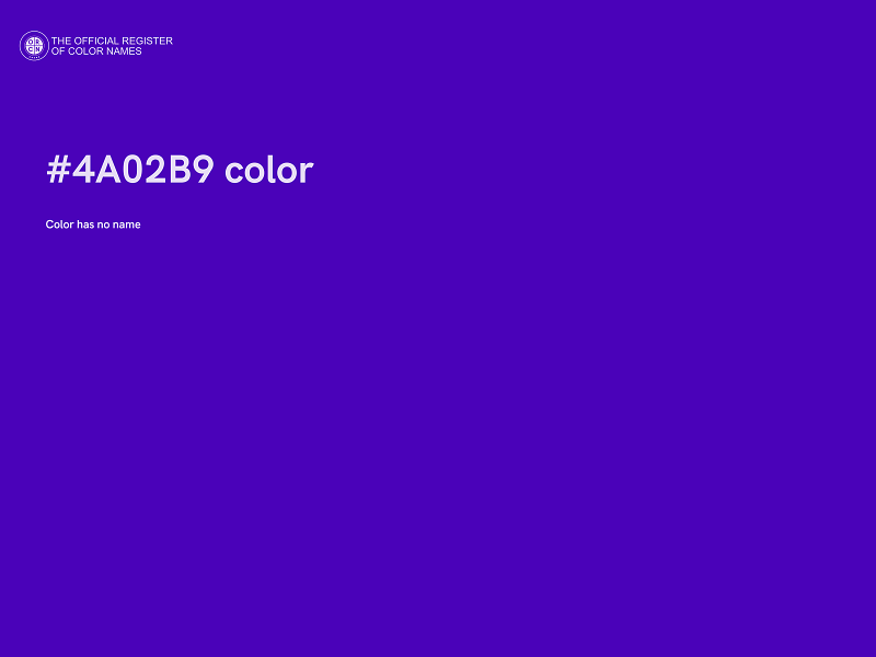 #4A02B9 color image