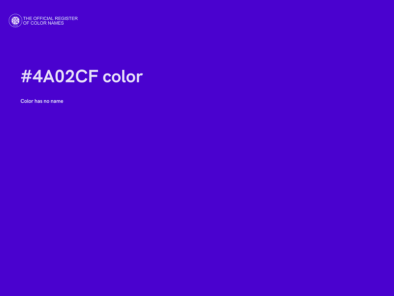 #4A02CF color image