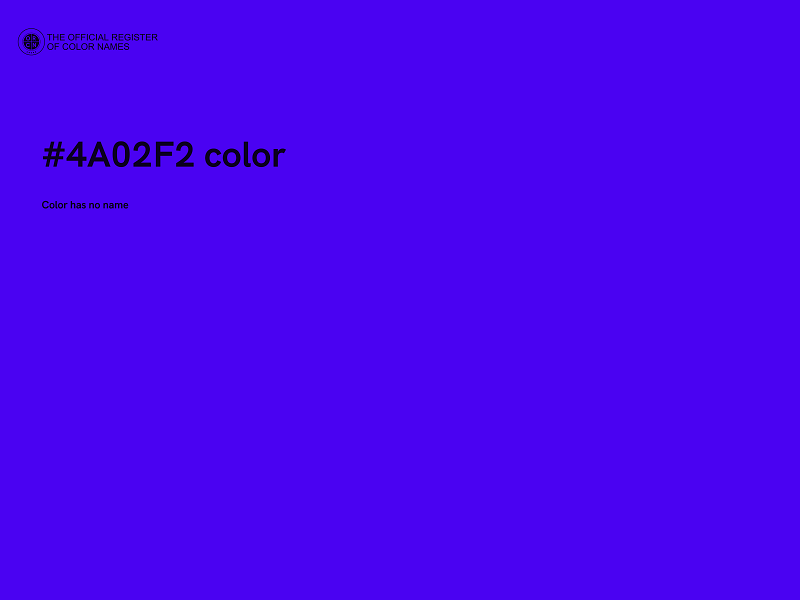 #4A02F2 color image