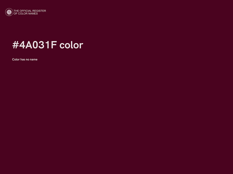 #4A031F color image