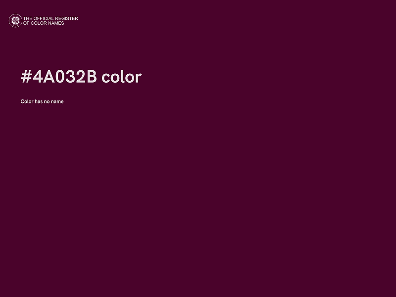 #4A032B color image