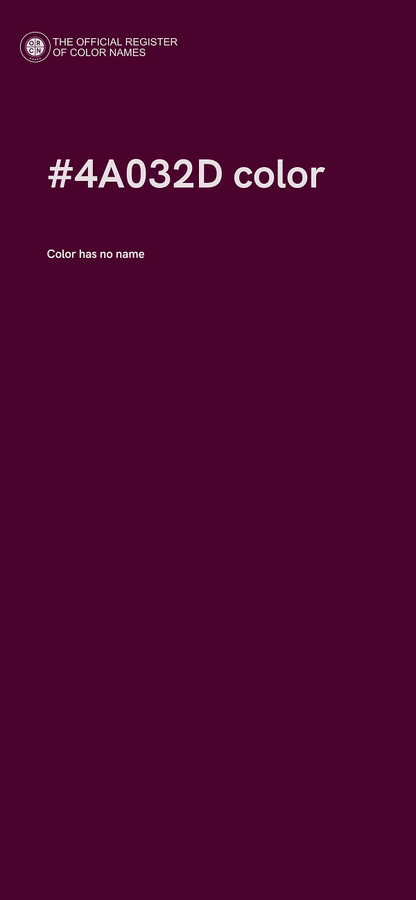 #4A032D color image