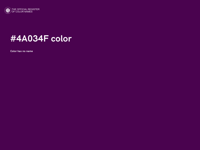 #4A034F color image