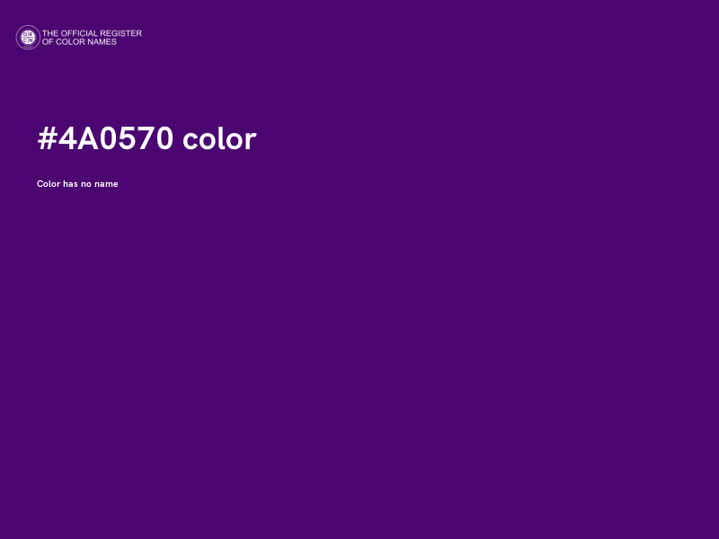 #4A0570 color image