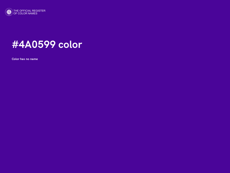 #4A0599 color image