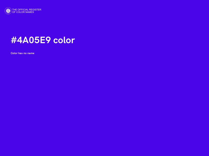 #4A05E9 color image