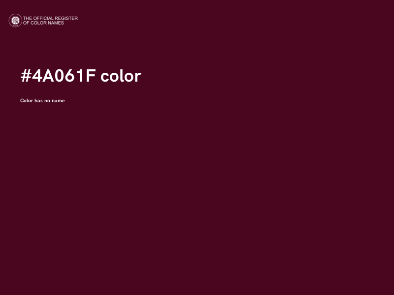 #4A061F color image