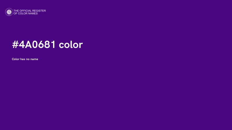 #4A0681 color image