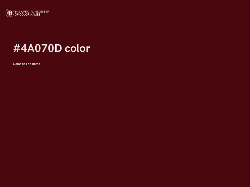 #4A070D color image