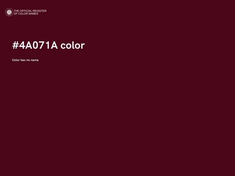 #4A071A color image