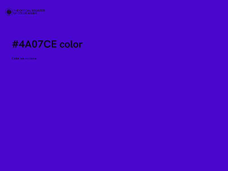 #4A07CE color image