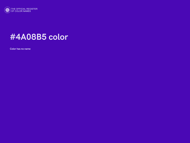 #4A08B5 color image