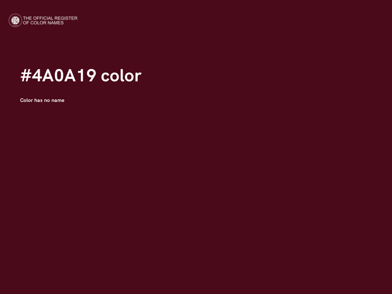 #4A0A19 color image