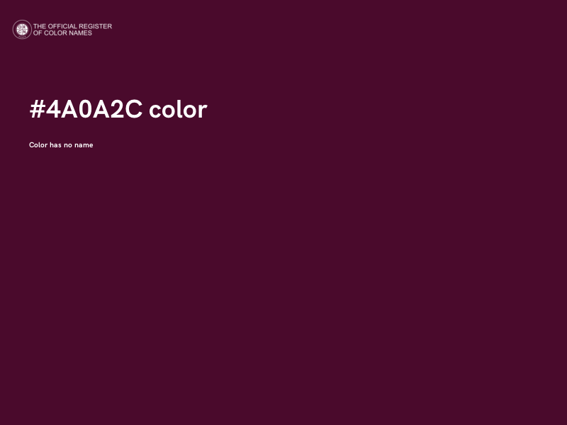 #4A0A2C color image
