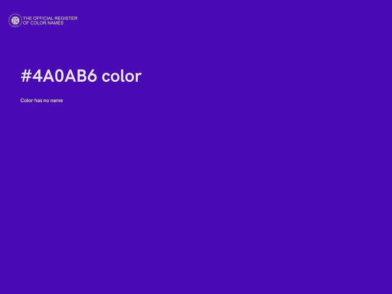 #4A0AB6 color image