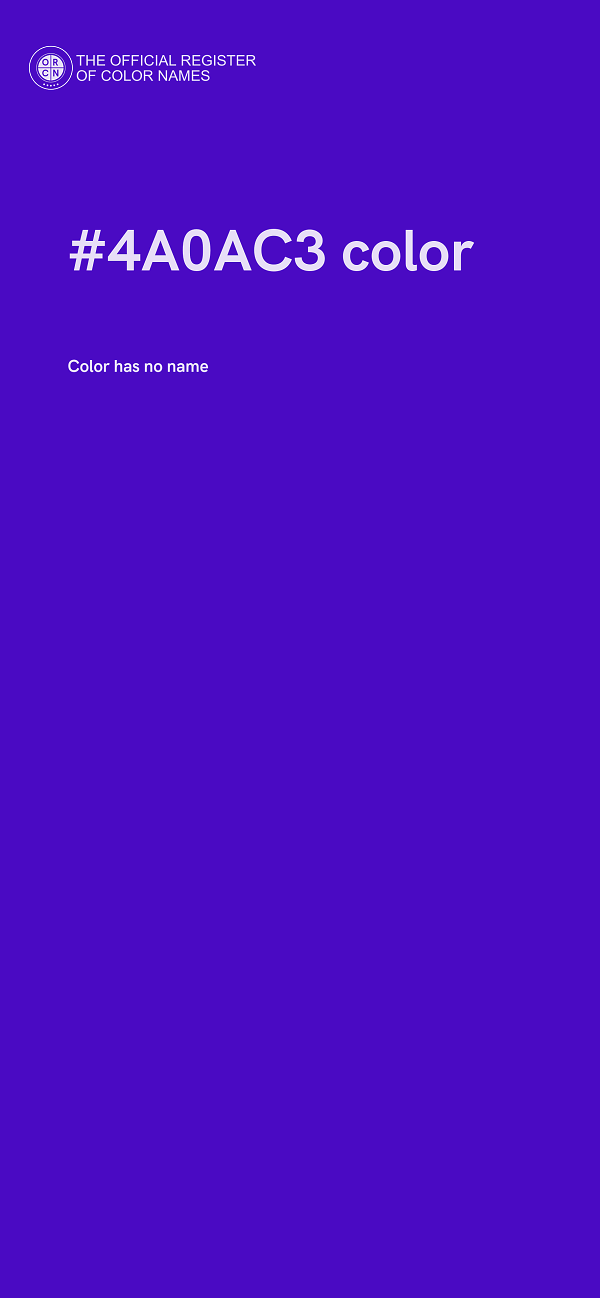 #4A0AC3 color image
