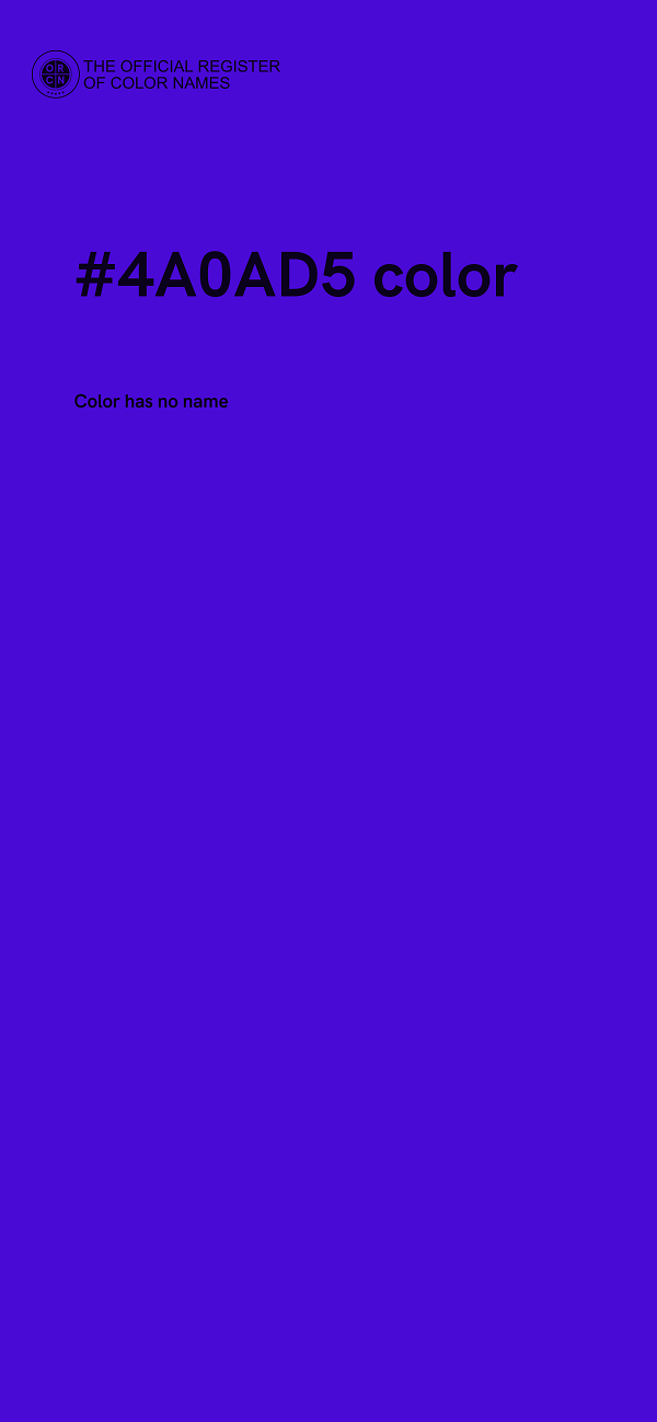 #4A0AD5 color image