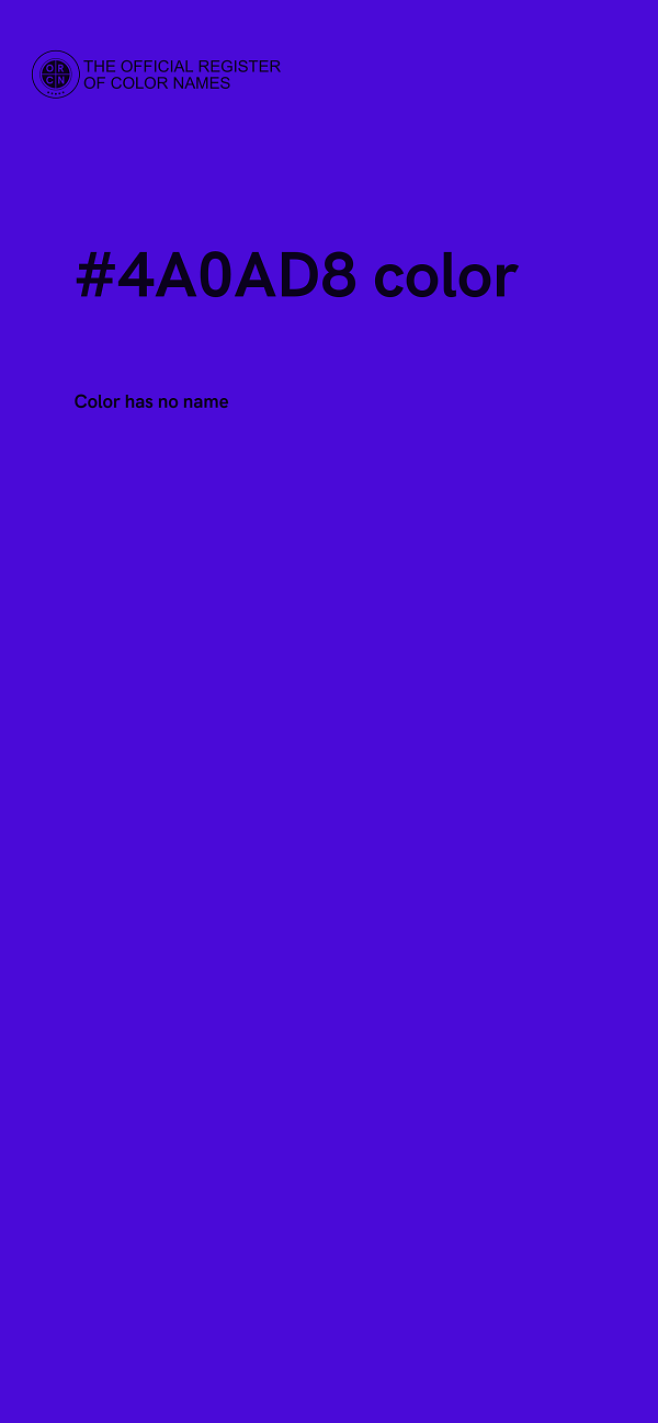 #4A0AD8 color image