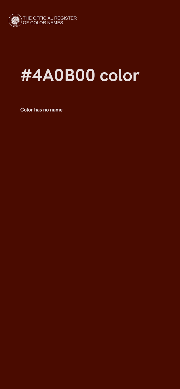 #4A0B00 color image