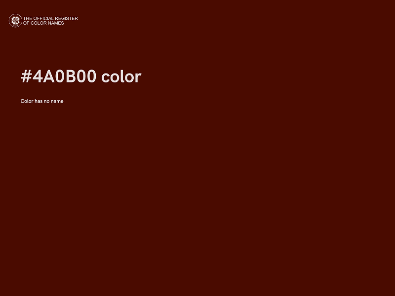 #4A0B00 color image