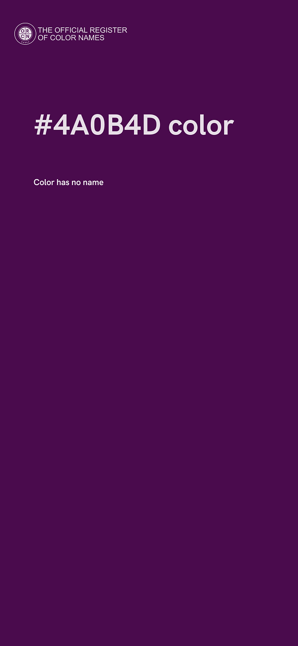 #4A0B4D color image