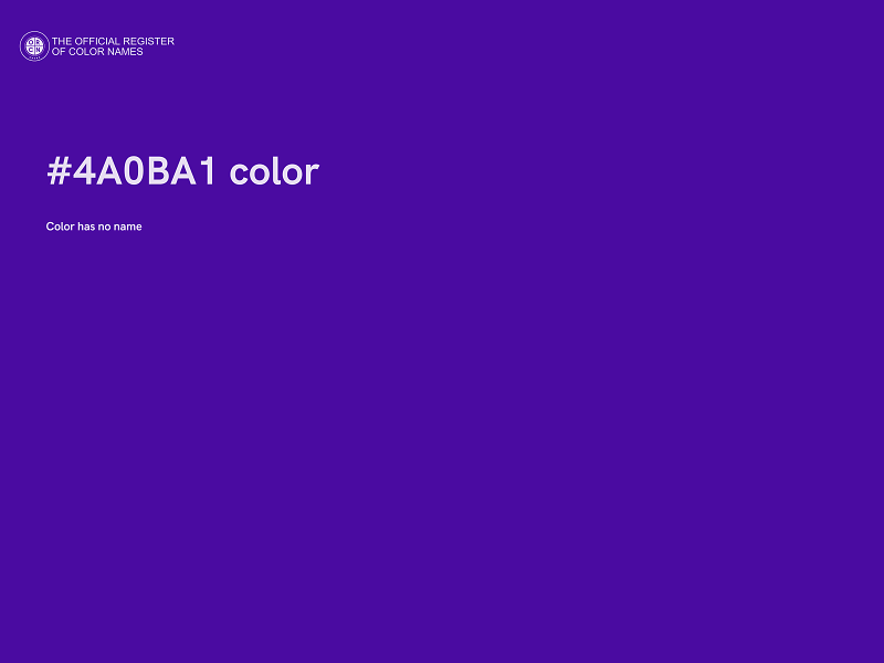 #4A0BA1 color image