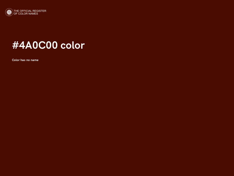 #4A0C00 color image