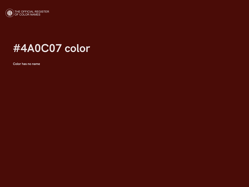 #4A0C07 color image