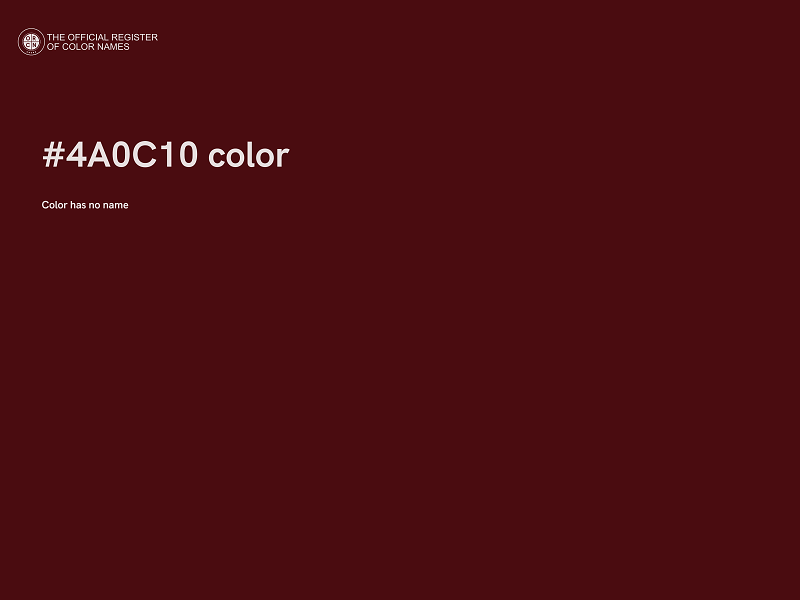 #4A0C10 color image