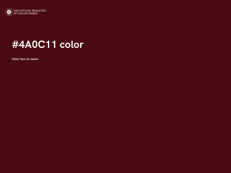 #4A0C11 color image