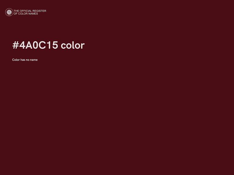 #4A0C15 color image
