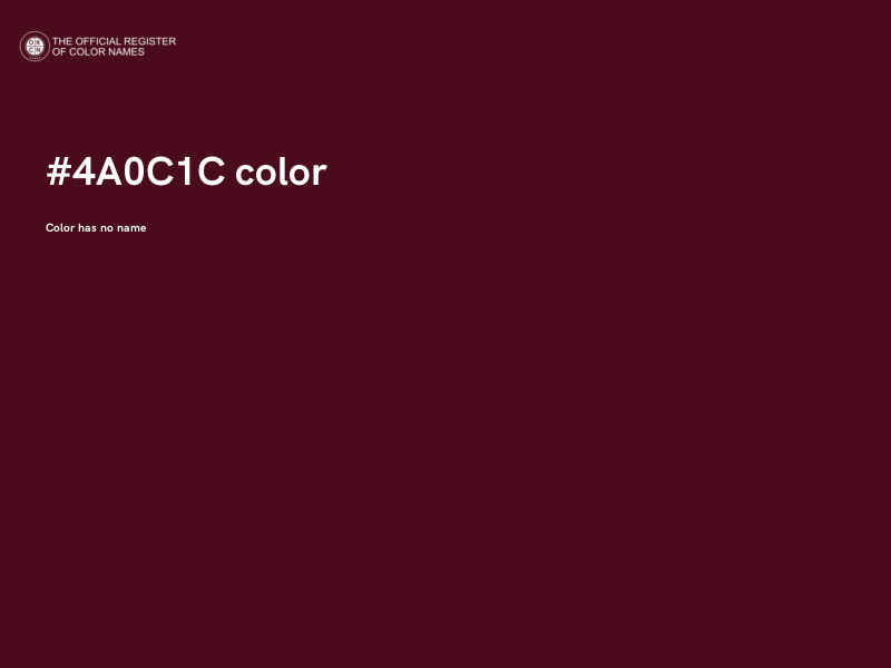 #4A0C1C color image