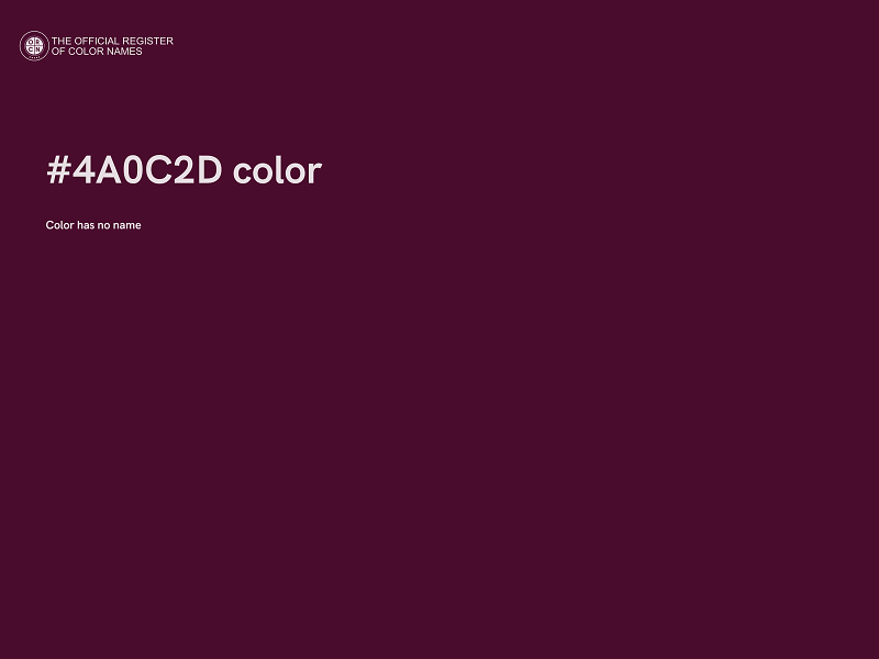 #4A0C2D color image