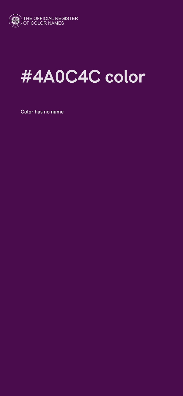#4A0C4C color image