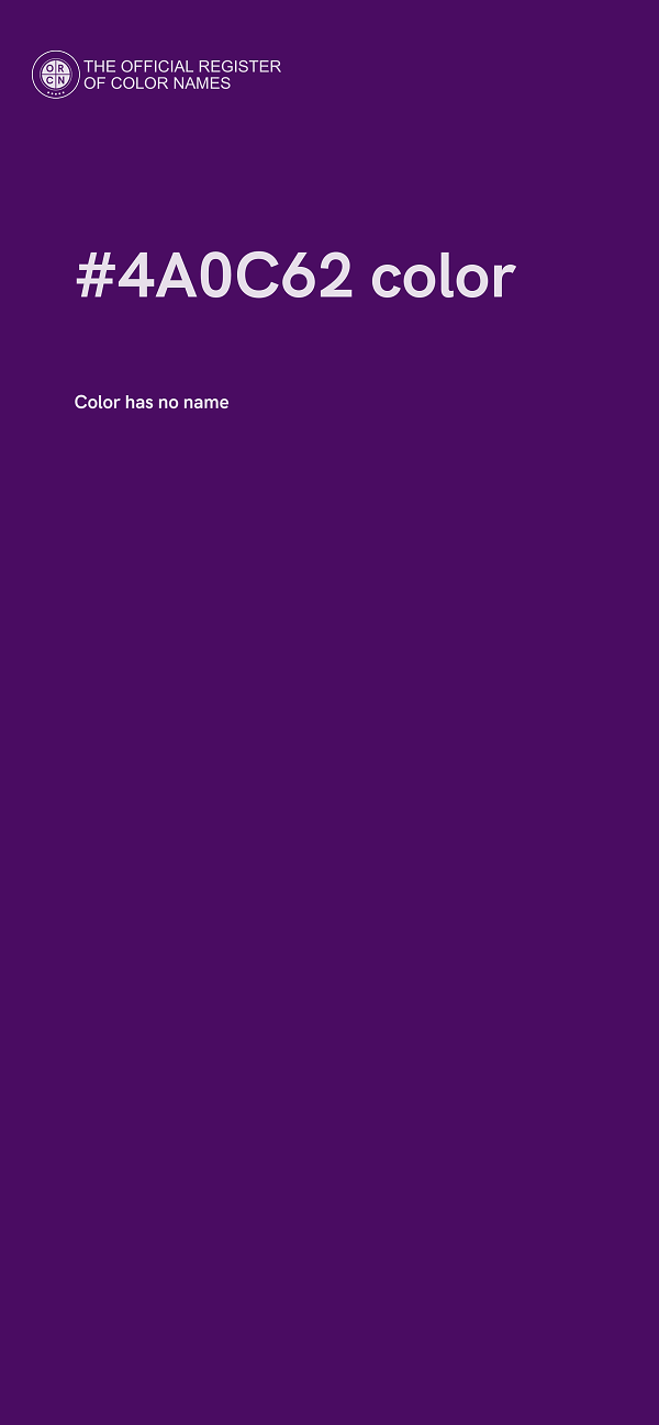 #4A0C62 color image