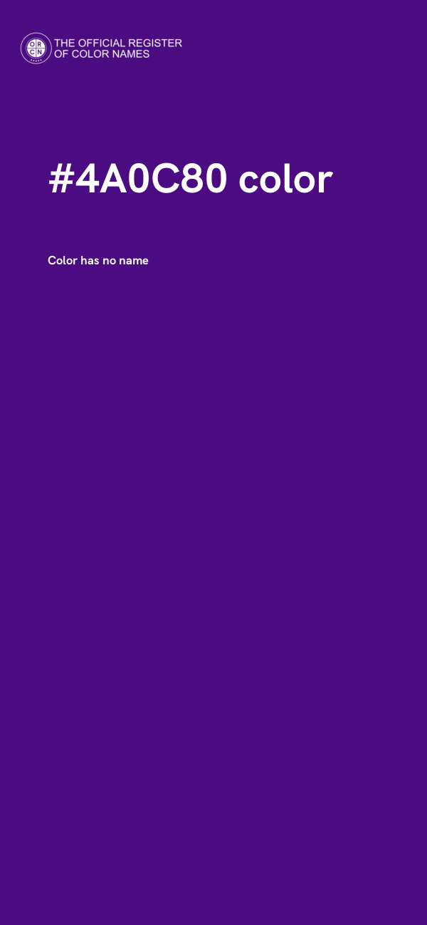 #4A0C80 color image