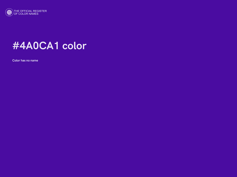 #4A0CA1 color image