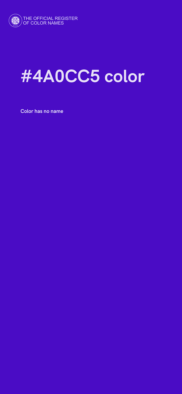#4A0CC5 color image