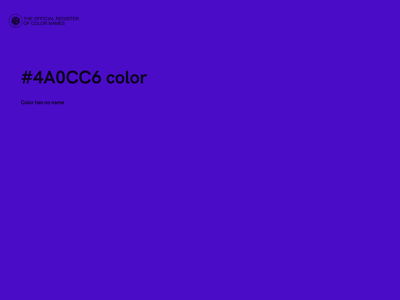 #4A0CC6 color image