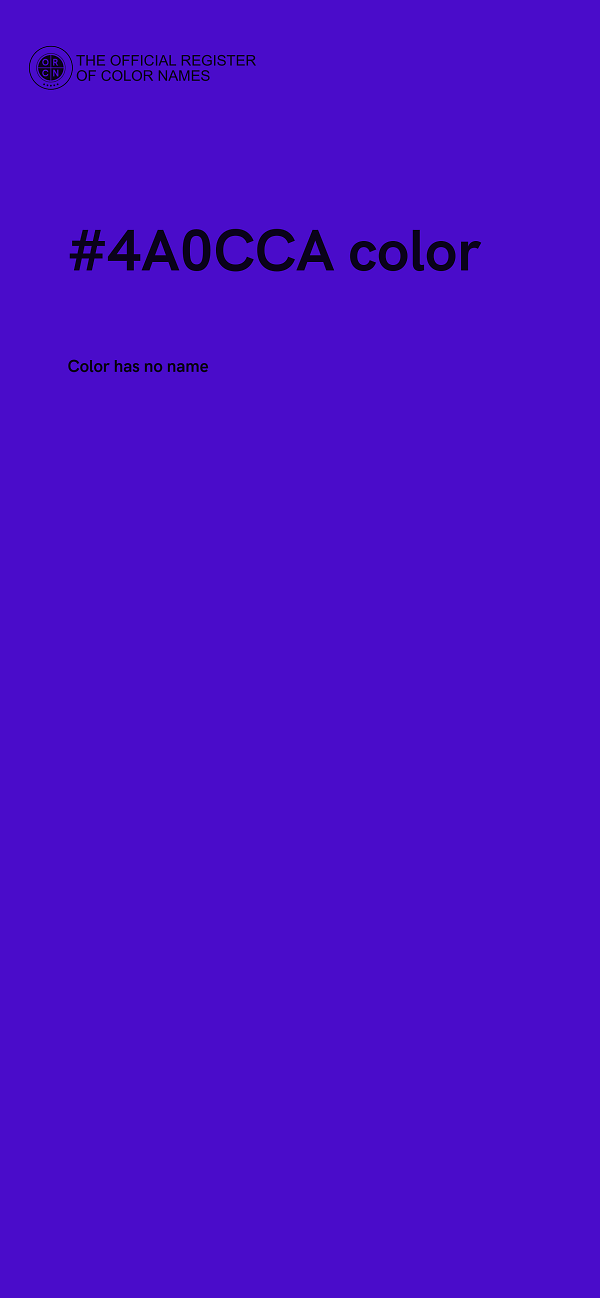 #4A0CCA color image