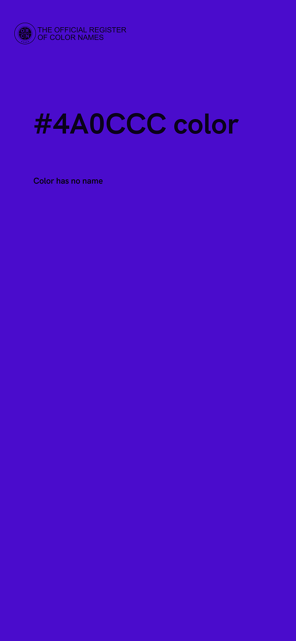 #4A0CCC color image