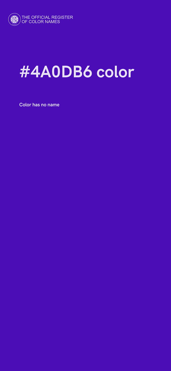 #4A0DB6 color image