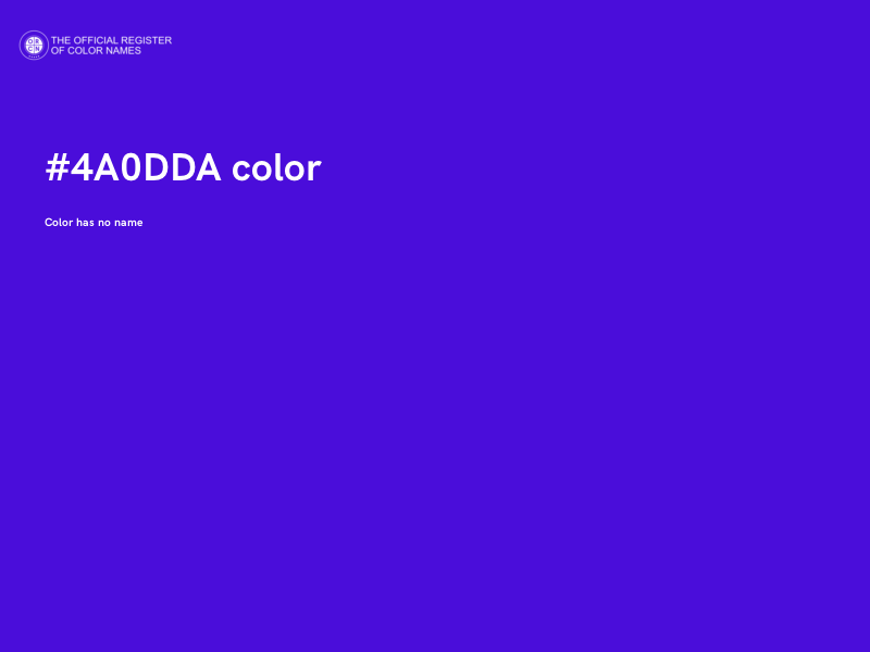 #4A0DDA color image
