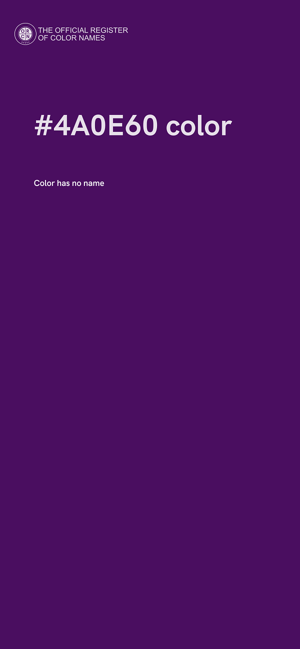 #4A0E60 color image